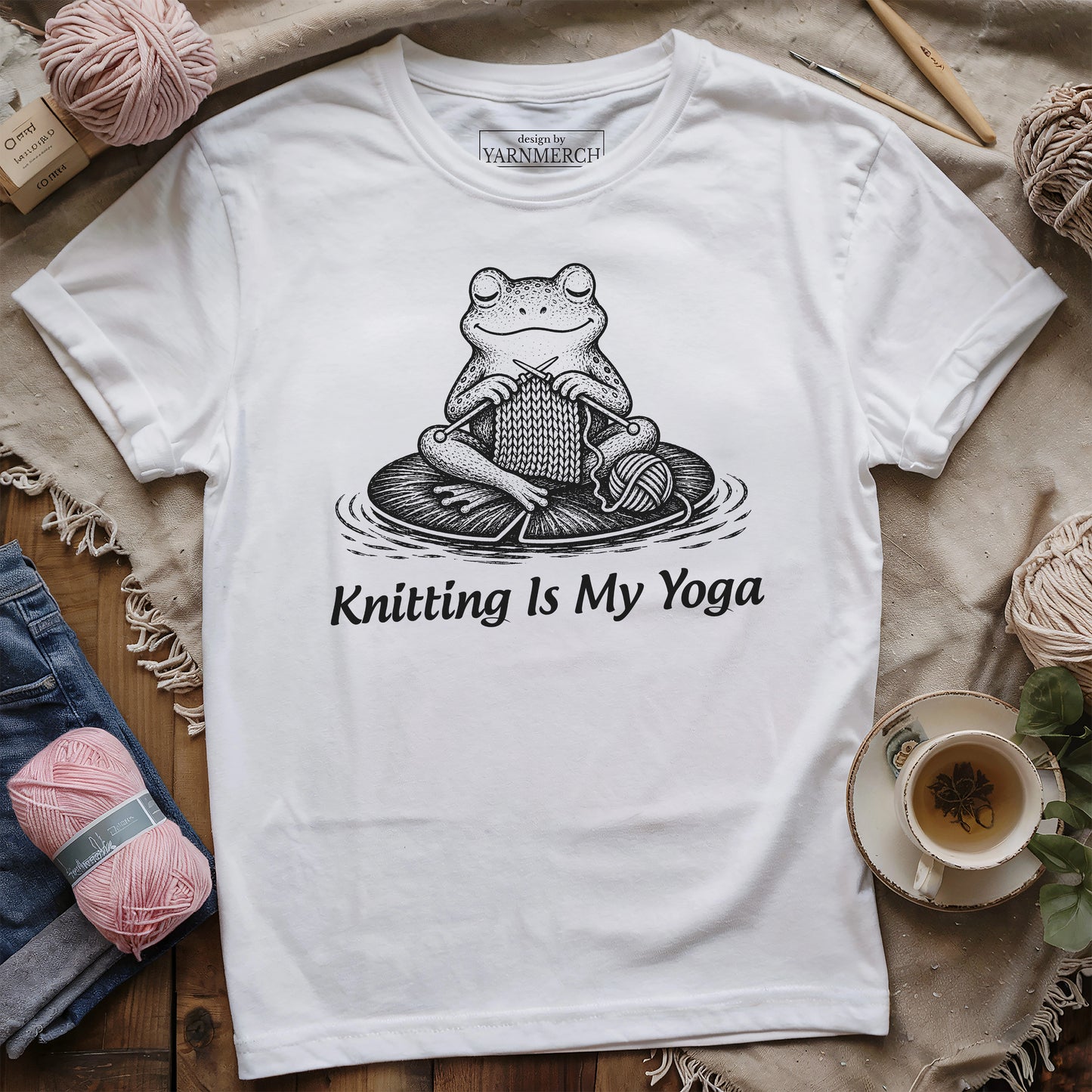 Knitting Is My Yoga T-shirt
