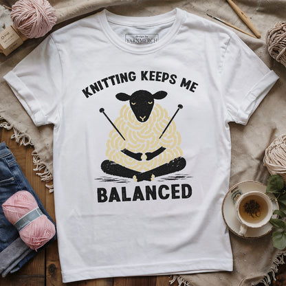 Knitting Keeps Me Balance T-shirt