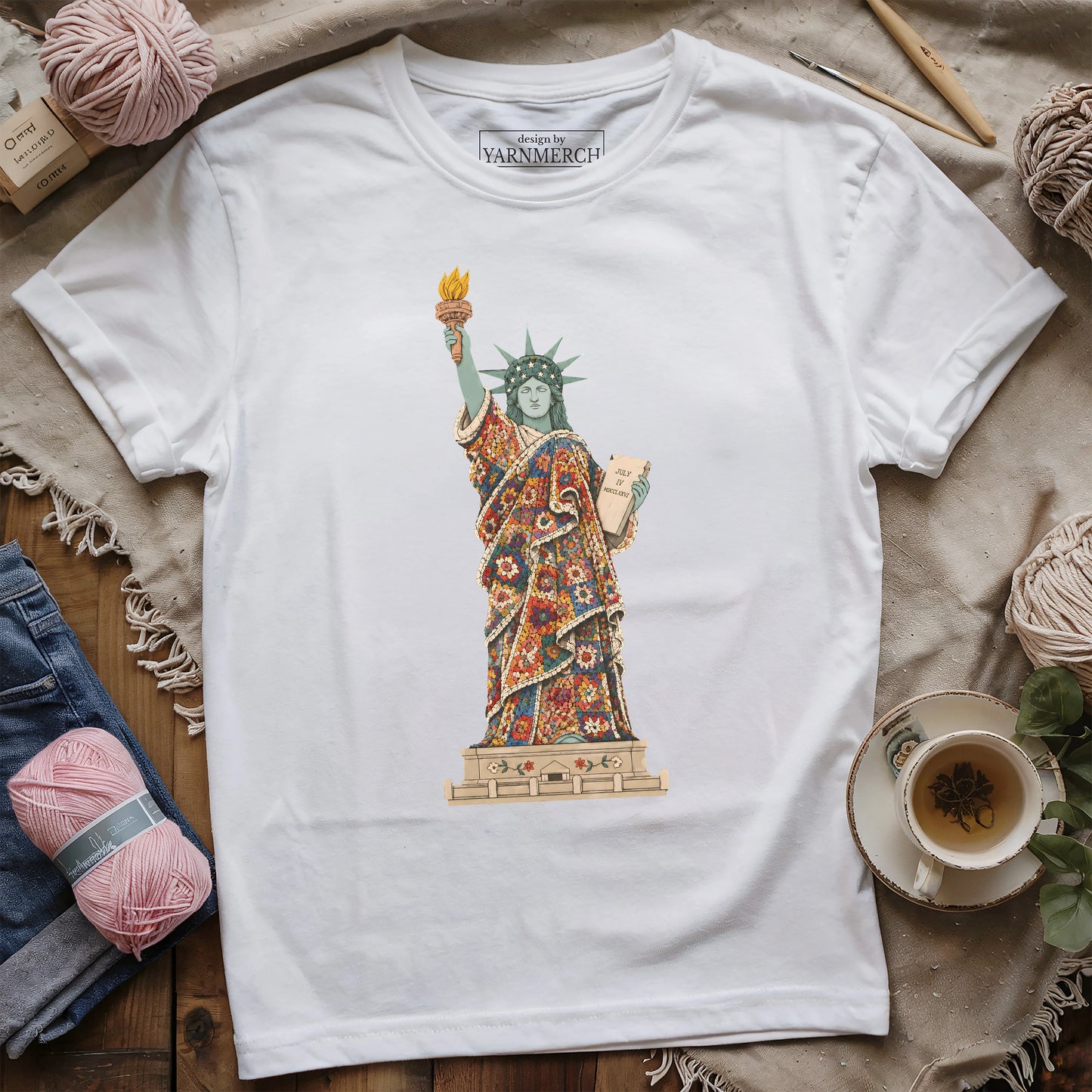 Liberty Covered In Granny Squares T-shirt
