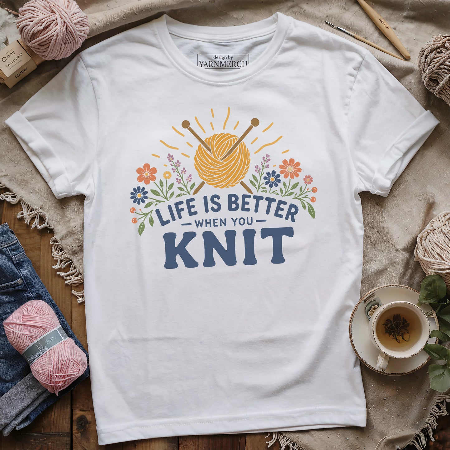 Life Better When Knit T-shirt