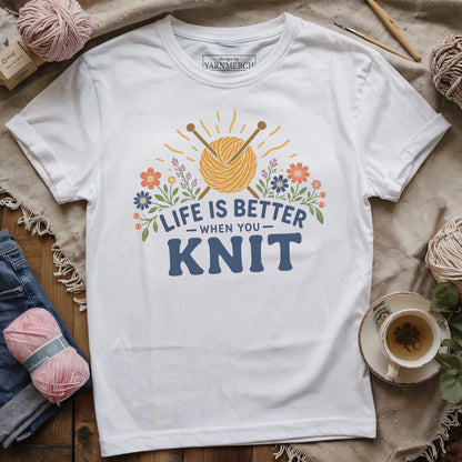 Life Better When Knit T-shirt
