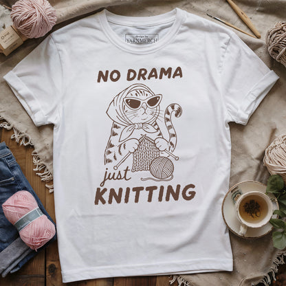 No Drama Just Knitting T-shirt