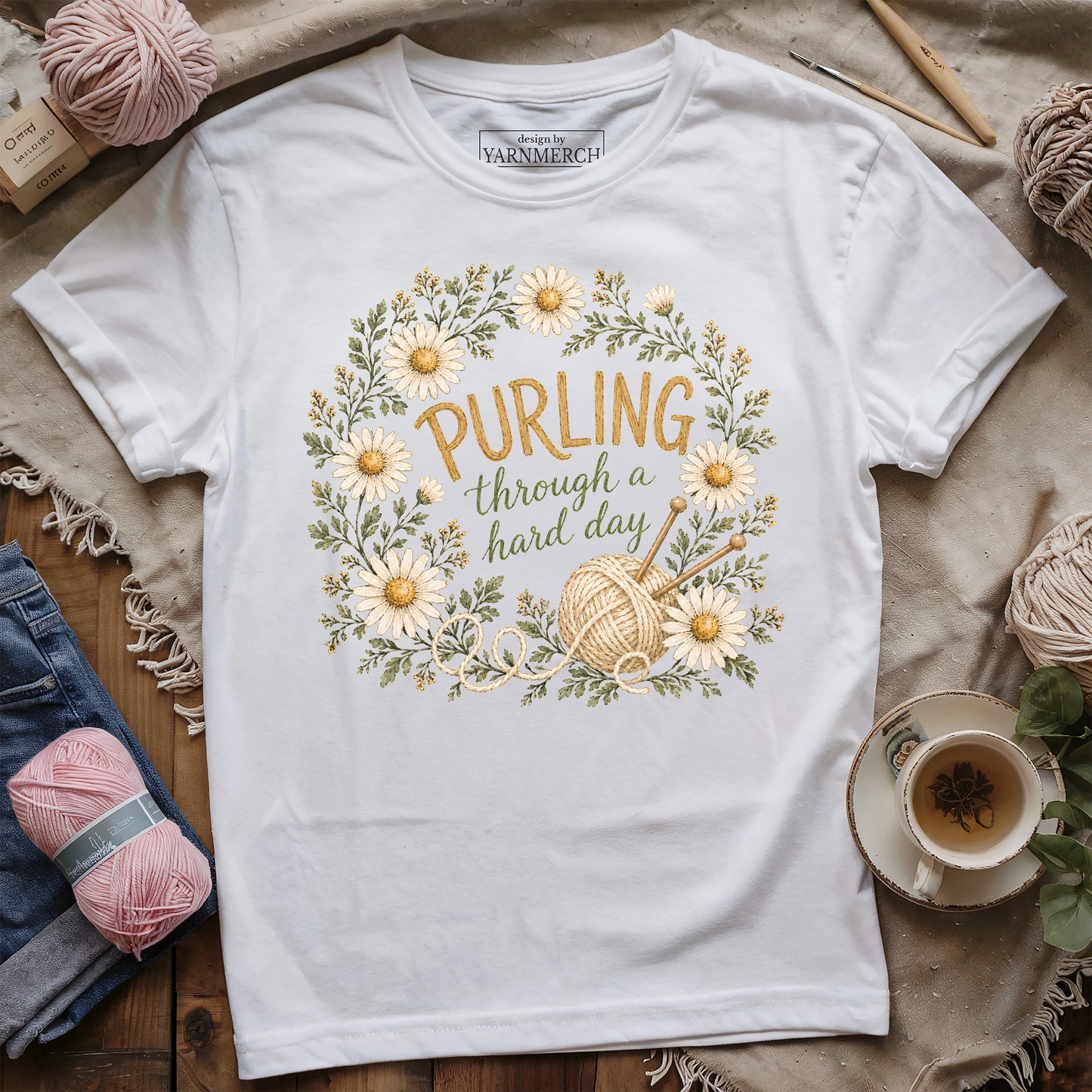 Purling Through A Hard Day T-shirt