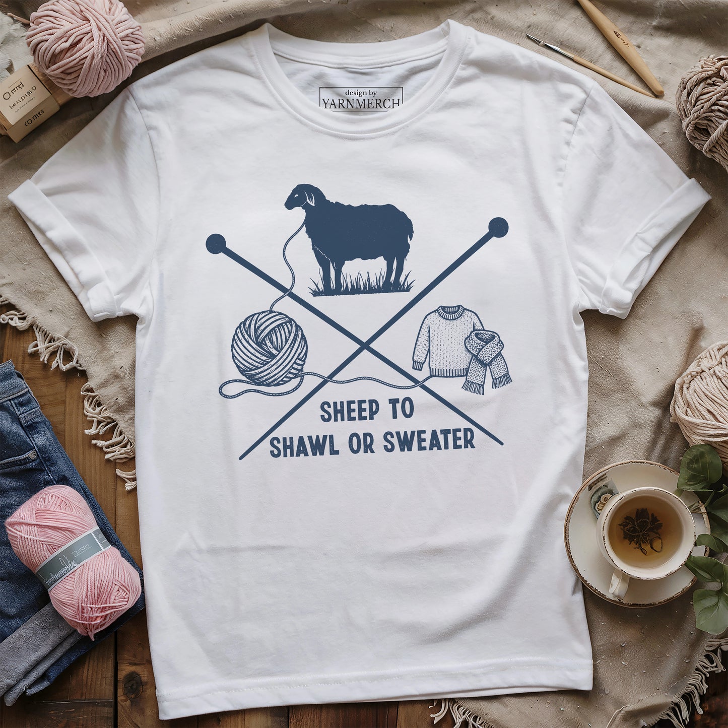 Sheep To Shawl Or Sweater T-shirt