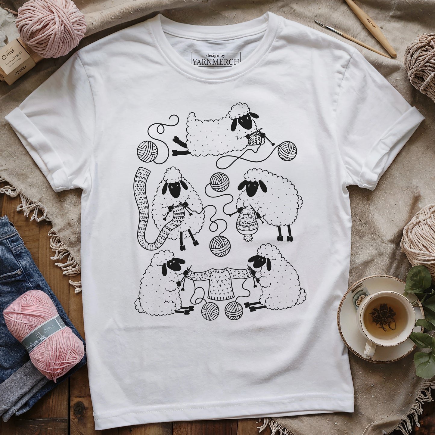 Sheep To Shawl & Sweater T-shirt