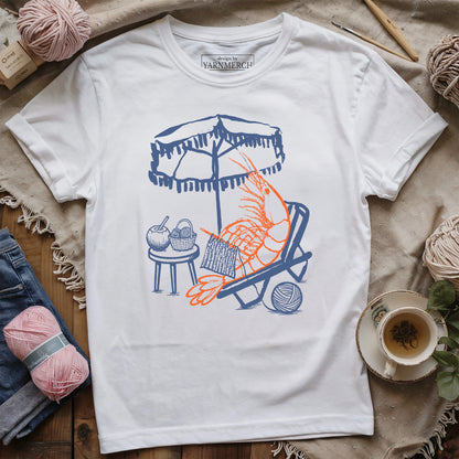 Shrimp Knitting T-shirt