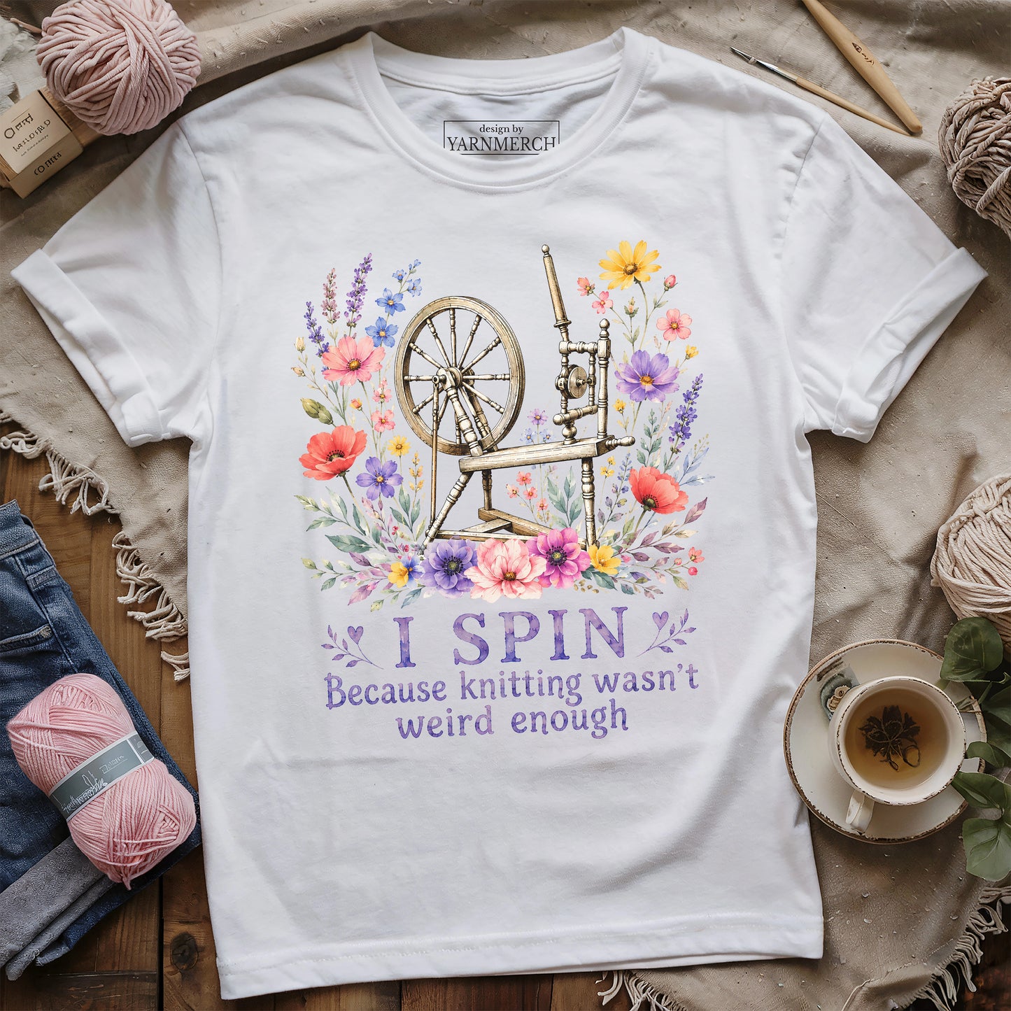 Spinning Because Knitting Isn't Weird T-shirt