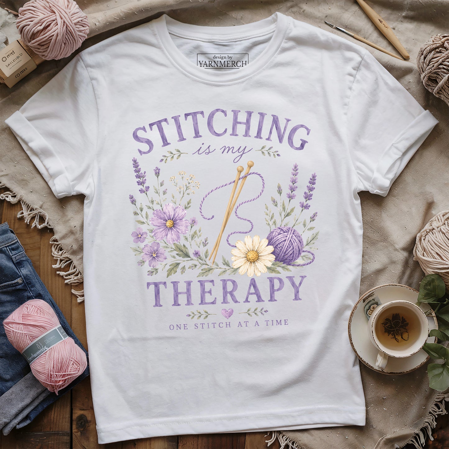 Stitching Is My Therapy T-shirt