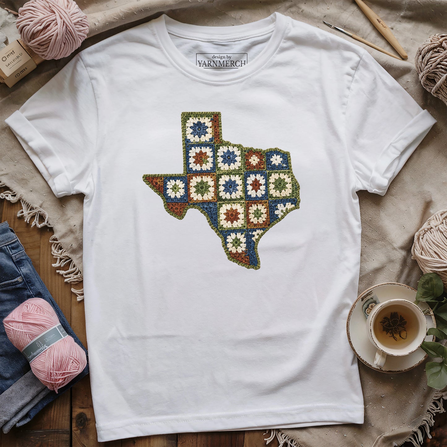 Texas Made Of Granny Squares T-shirt