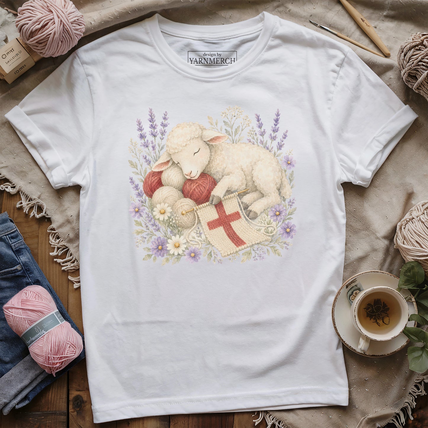 The Lamb Who Knits Faith T-shirt