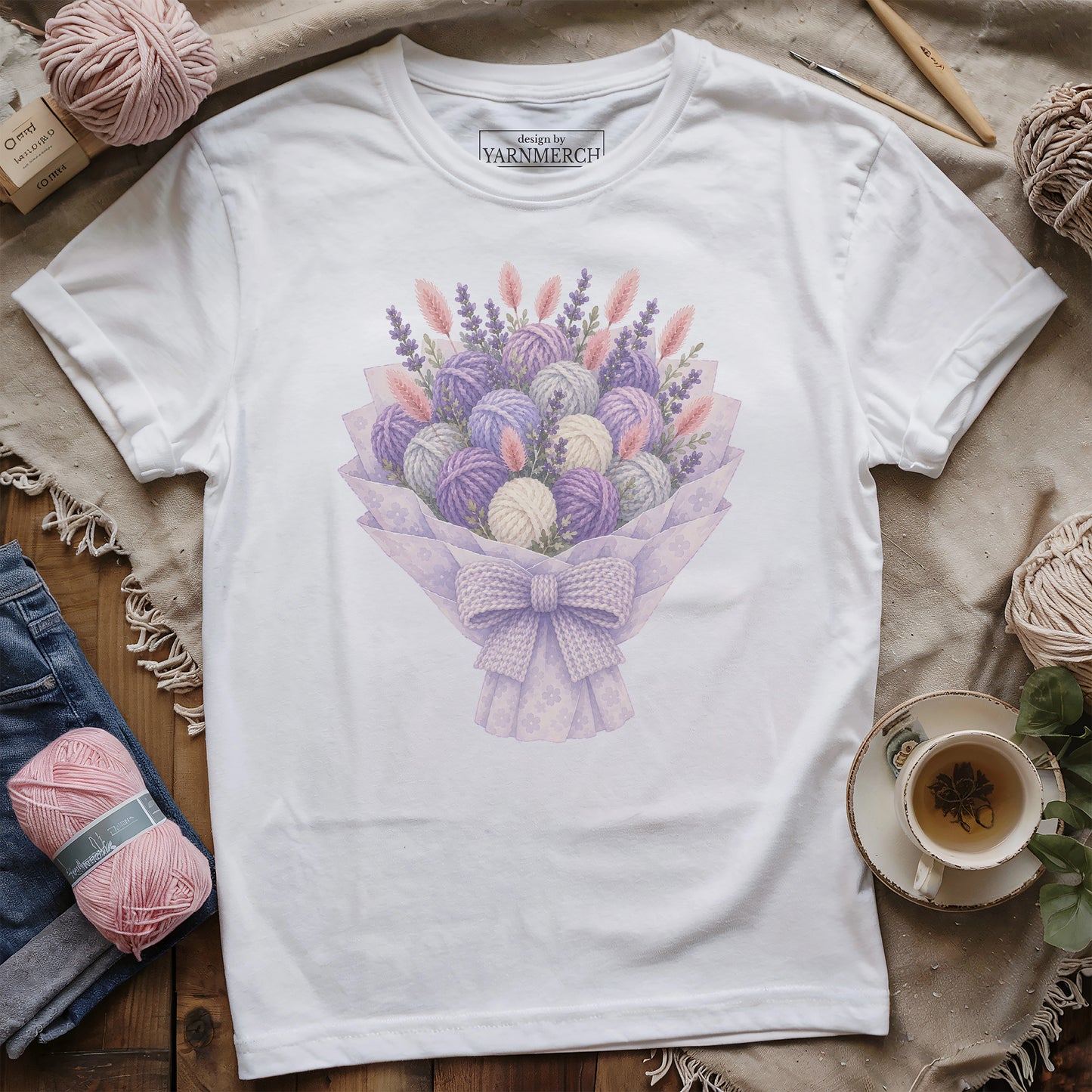 Yarn Purple Bouquet T-shirt