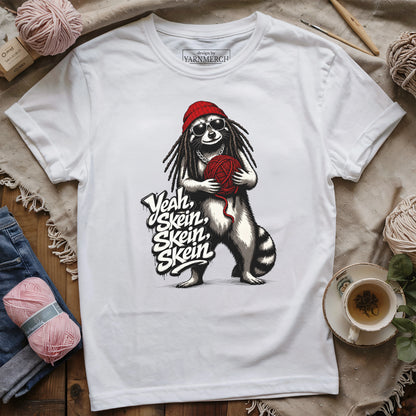 Lil-coon Holding Skein, Yeah T-shirt