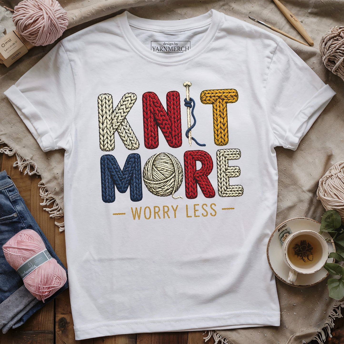 Knit More Worry Less T-shirt