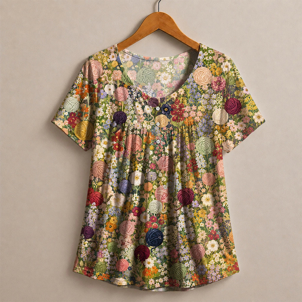 Yarn Flower Field Blouse