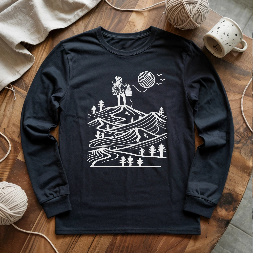 A Camper Knitting The Sun Long Sleeve T-shirt
