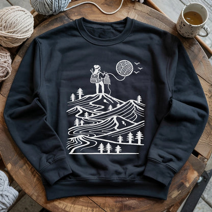 A Camper Knitting The Sun Sweatshirt