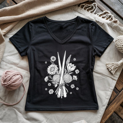 Bouquet of Stitches Lady V-neck