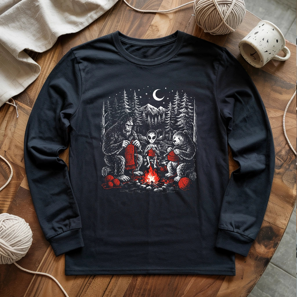 Campfire Vintage Knitting Long Sleeve T-shirt