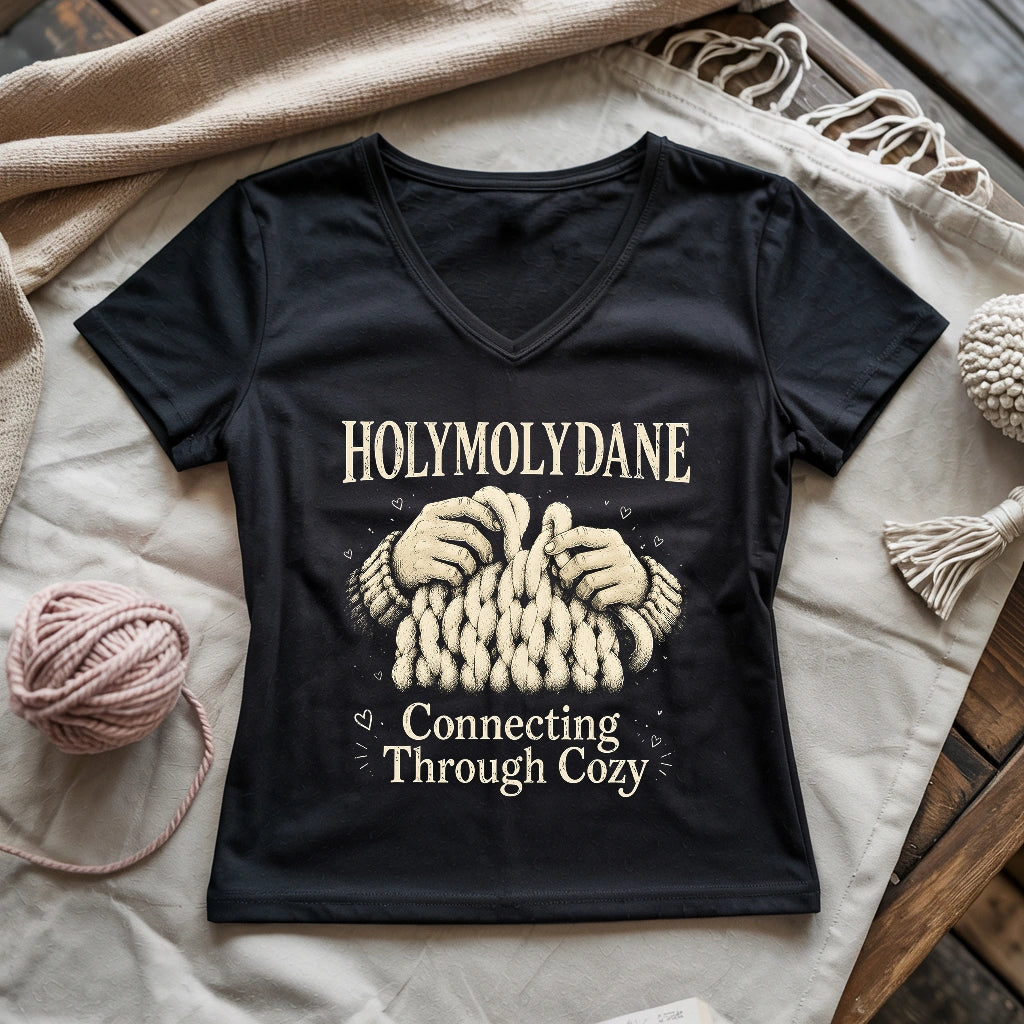 Connecting Through Cozy Lady V-neck