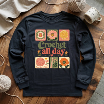 Crochet All Day Long Sleeve T-shirt