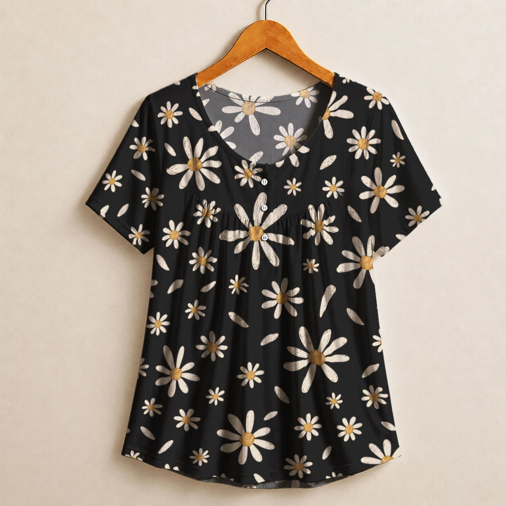 Daisy Yarn Flower Blouse