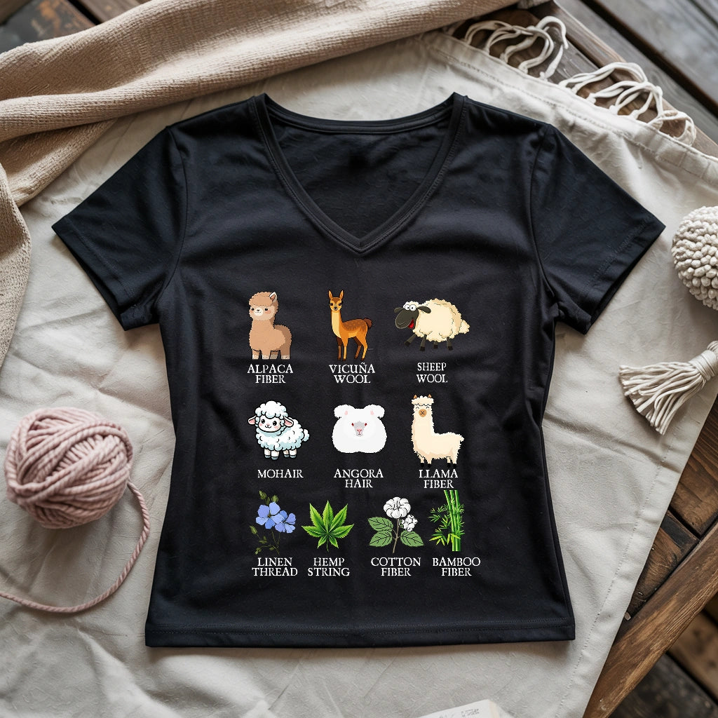 Flora Fauna Fiber Lady V-neck