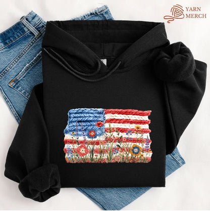 Flowers, Stripes & Skeins Hoodie