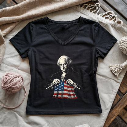 George Knitting America Lady V-neck