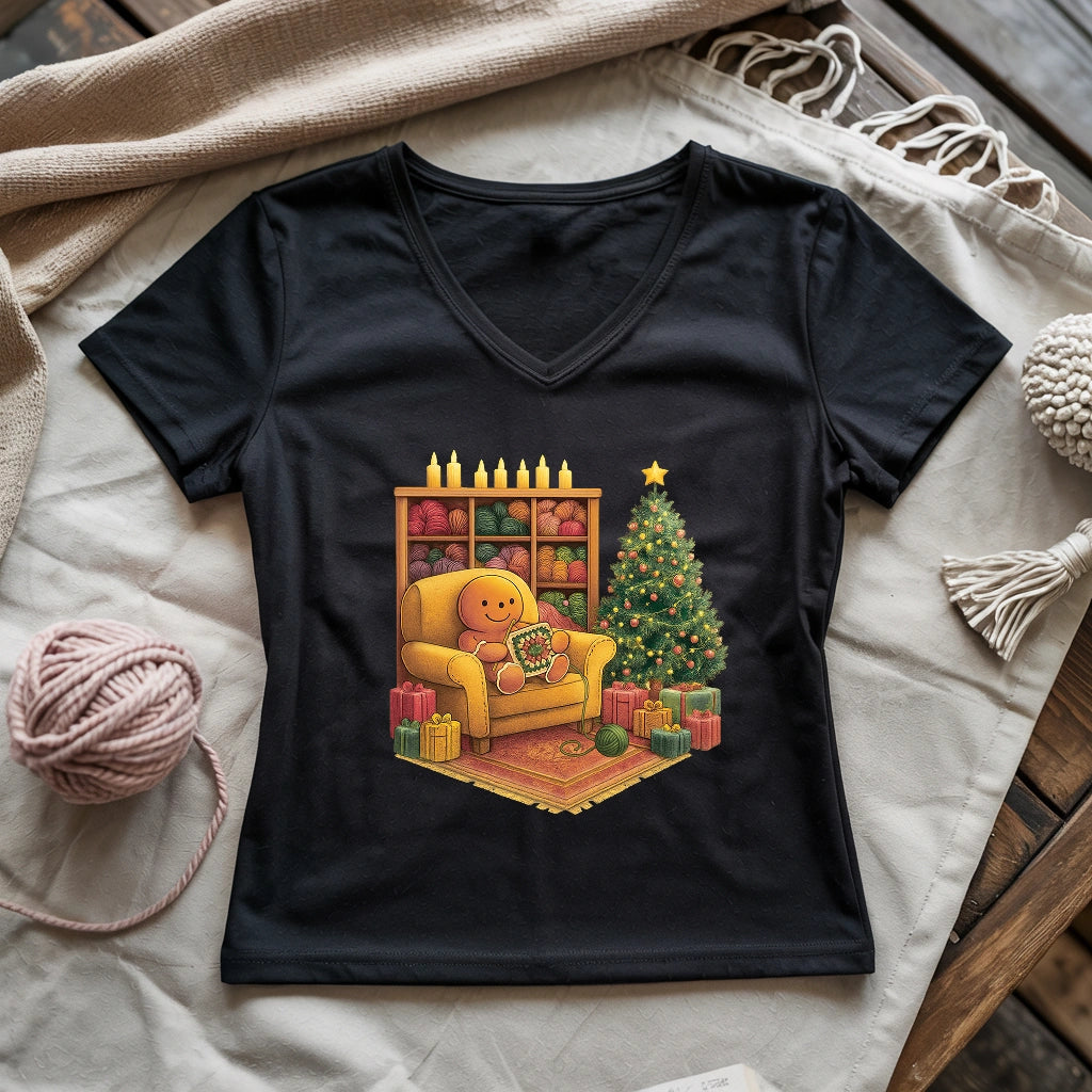 Gingerbread Hooker Lady V-neck