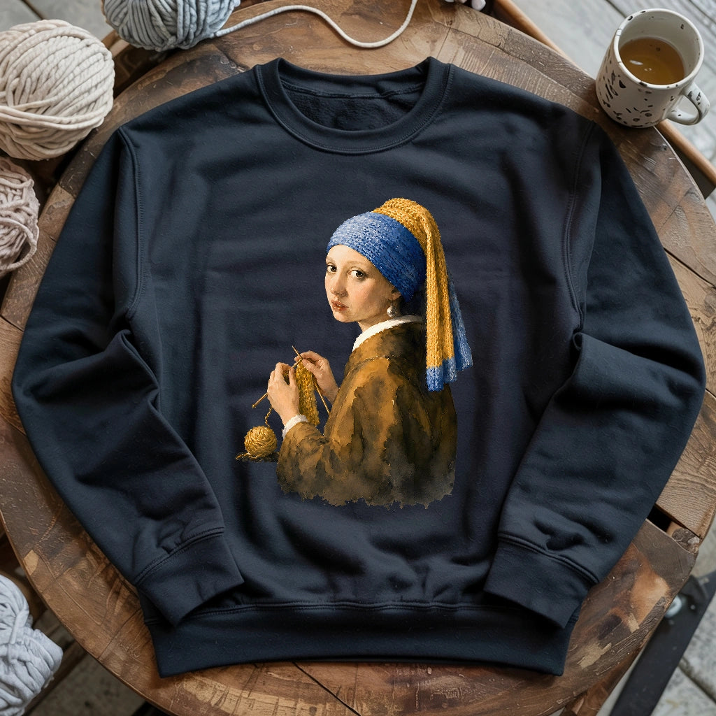 Girl Knitting Sweatshirt