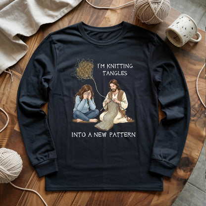 God Knitting Tangles Long Sleeve T-shirt