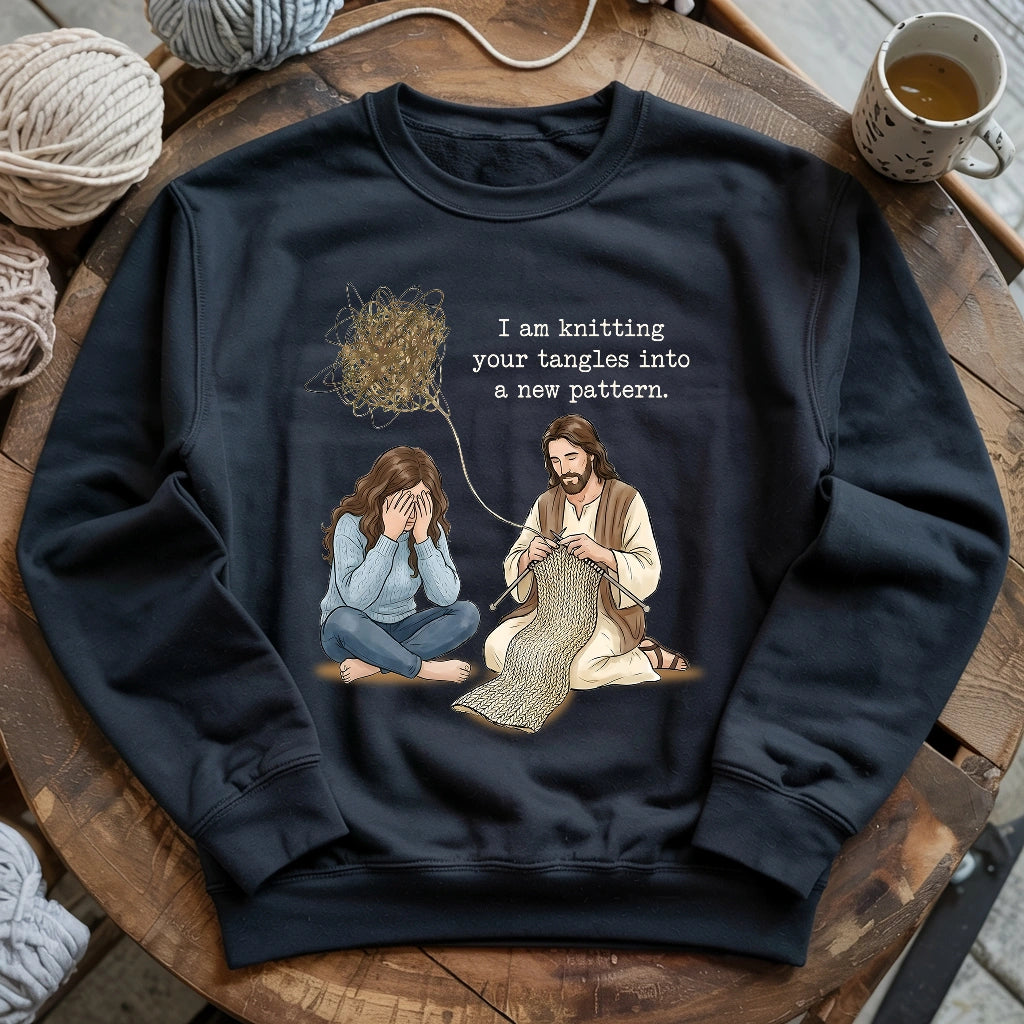God Knitting Tangles Sweatshirt