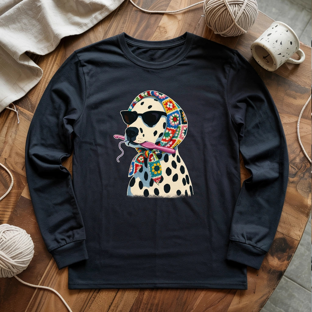 Granny Square Dalmatian Long Sleeve T-shirt