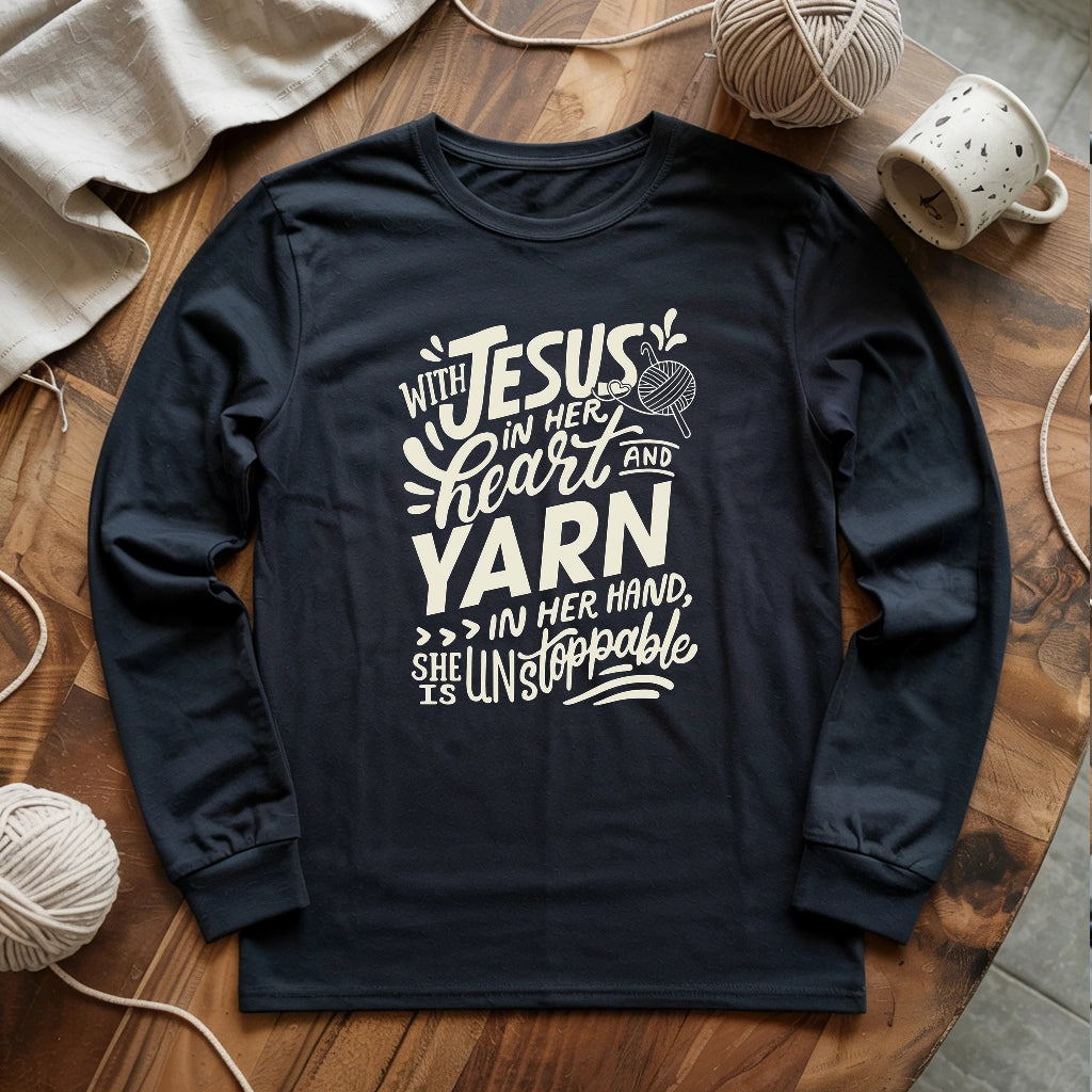 Jesus And Yarn Long Sleeve T-shirt