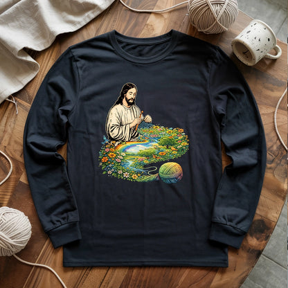 Jesus Crochet Life Long Sleeve T-shirt