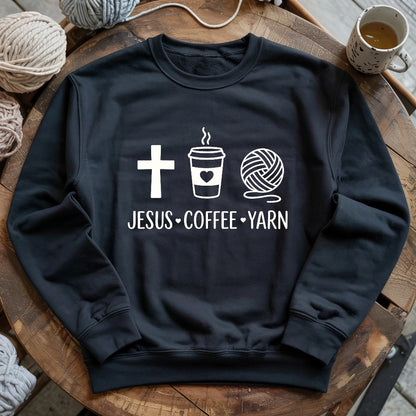 Jesus, Coffee and Yarn Sweatshirt