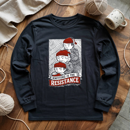 Knitting Is The Resistance Long Sleeve T-shirt