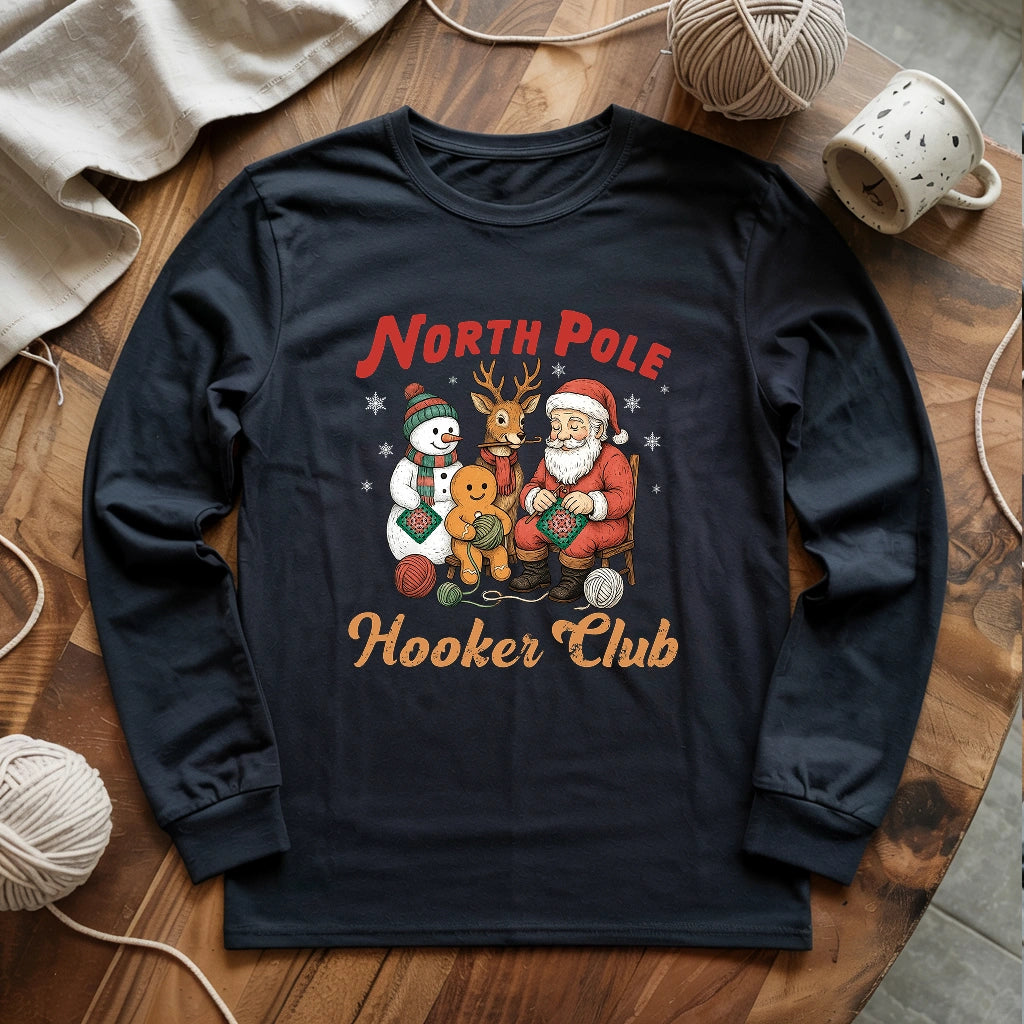North Pole Crochet Club Long Sleeve T-shirt
