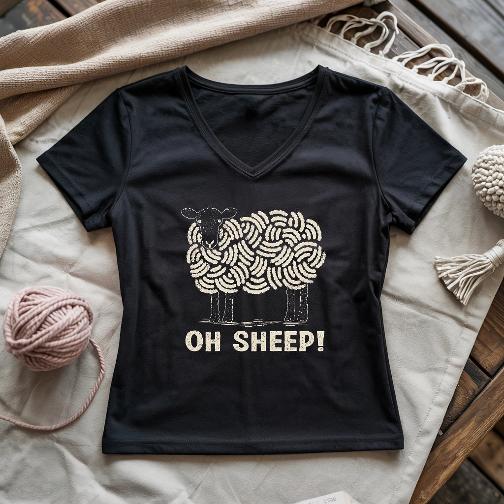 Oh Sheep Lady V-neck