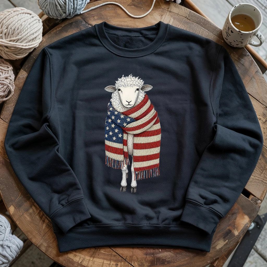 Patriotic Knitting Sheep Sweatshirt