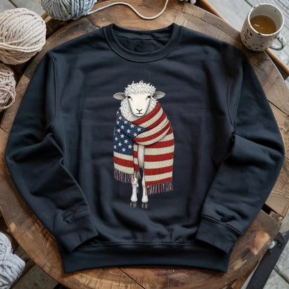 Patriotic Knitting Sheep Sweatshirt
