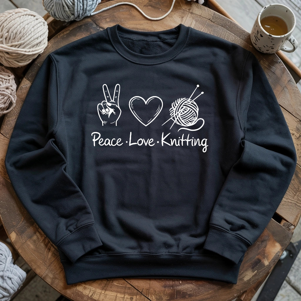 Peace Love Knitting Sweatshirt