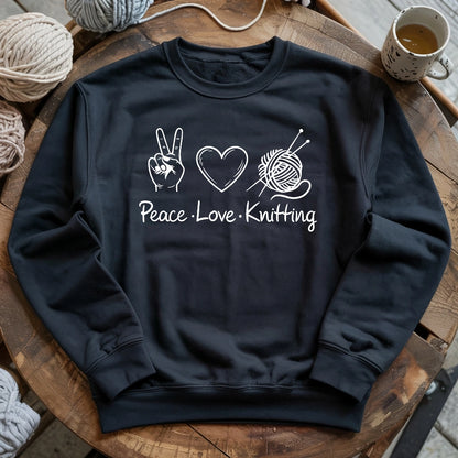 Peace Love Knitting Sweatshirt