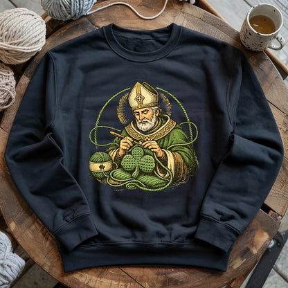 St.Patrick Crocheting Shamrock Sweatshirt