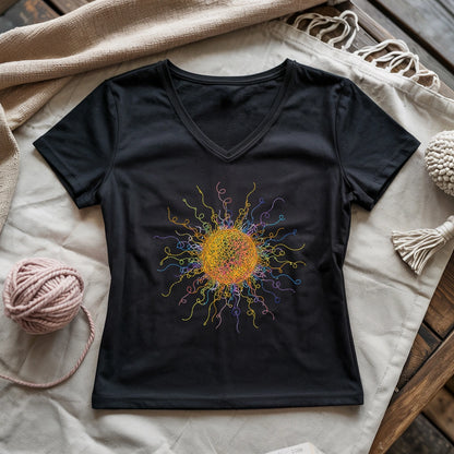 Tangled Sun Lady V-neck