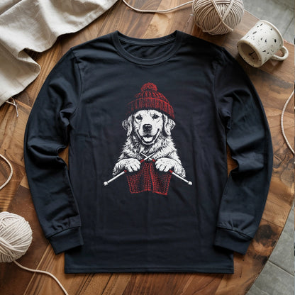 Vintage Golden Knitting Long Sleeve T-shirt