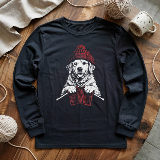 Vintage Golden Knitting Long Sleeve T-shirt