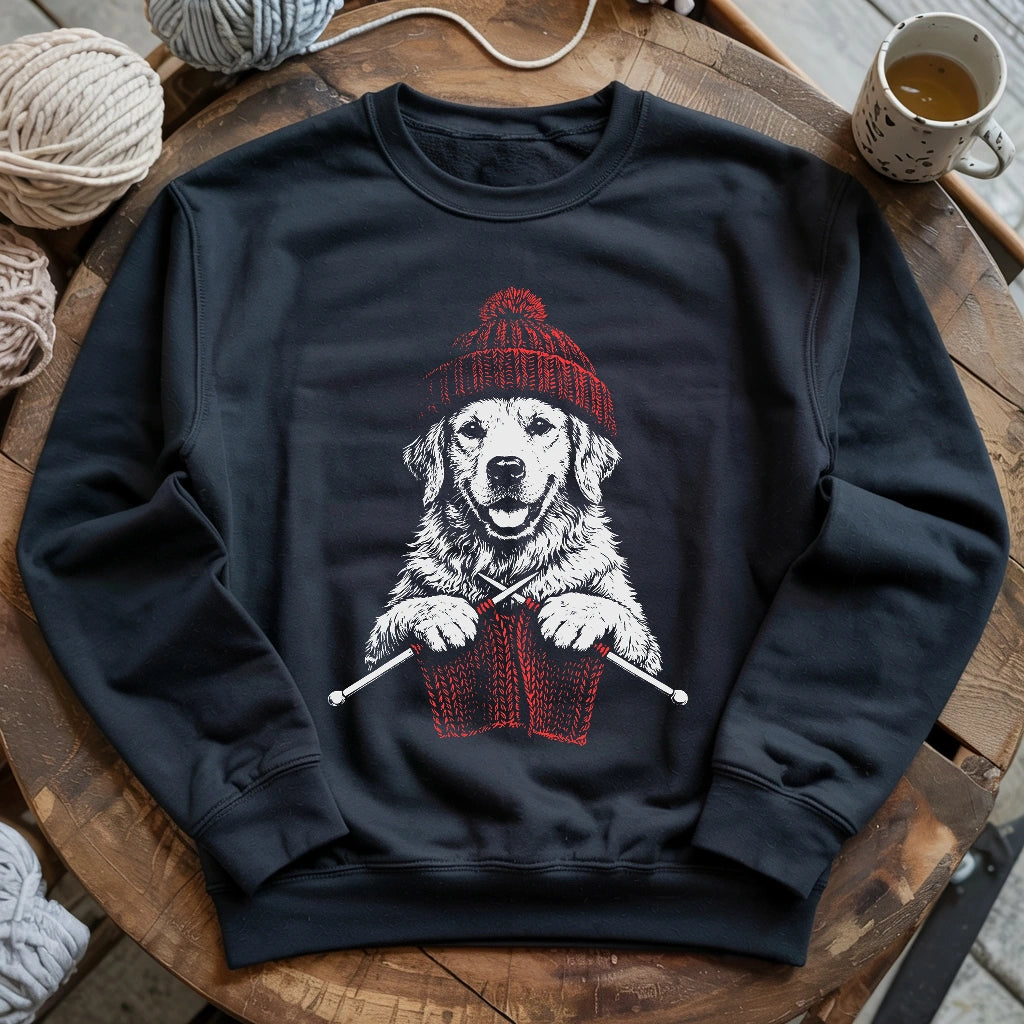 Vintage Golden Knitting Sweatshirt