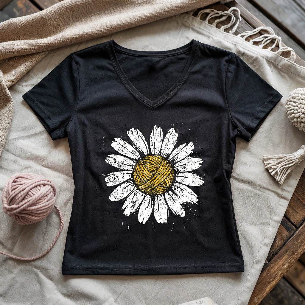 Yarn Daisy Lady V-neck