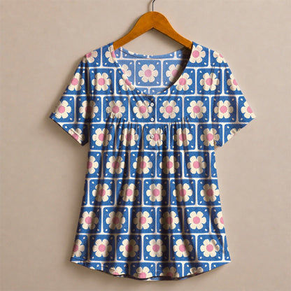 Flower Granny Squares Blouse